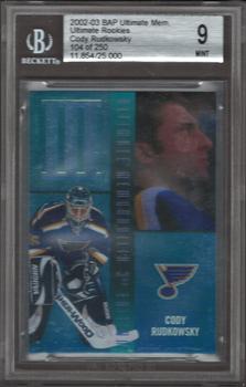 2002-03 Be a Player Ultimate Memorabilia #48 Cody Rudkowsky Front