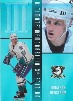 2002-03 Be a Player Ultimate Memorabilia #99 Jonathan Hedstrom Front