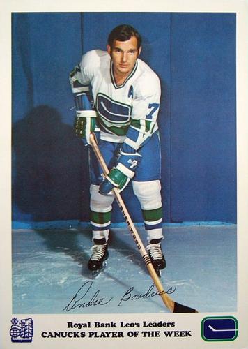 1972-73 Royal Bank Vancouver Canucks #NNO Andre Boudrias Front
