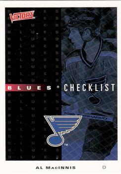 1999-00 Upper Deck Victory #258 Blues Checklist Front