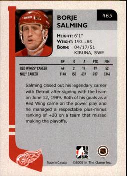 2004-05 In The Game Franchises Update #465 Borje Salming Back