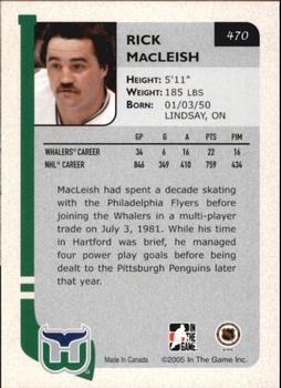 2004-05 In The Game Franchises Update #470 Rick MacLeish Back