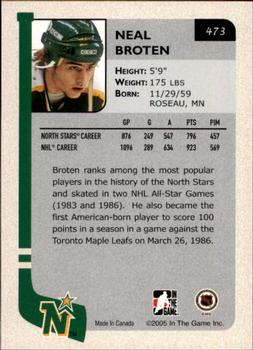 2004-05 In The Game Franchises Update #473 Neal Broten Back