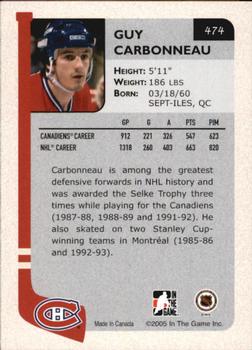 2004-05 In The Game Franchises Update #474 Guy Carbonneau Back