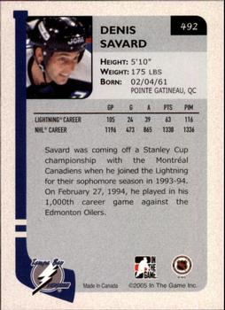 2004-05 In The Game Franchises Update #492 Denis Savard Back