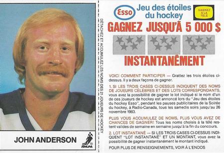 1983-84 Esso French #NNO John Anderson Front