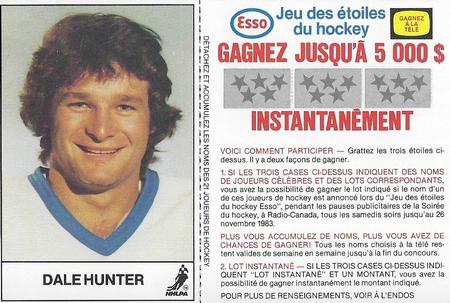 1983-84 Esso French #NNO Dale Hunter Front