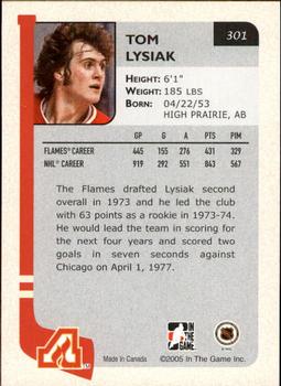 2004-05 In The Game Franchises US East #301 Tom Lysiak Back