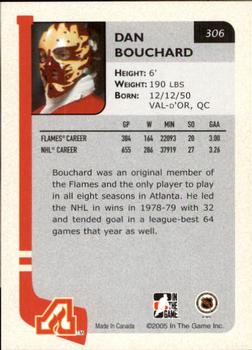 2004-05 In The Game Franchises US East #306 Dan Bouchard Back