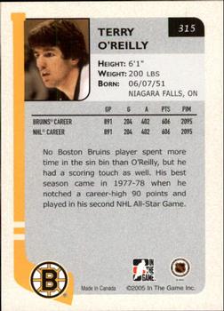 2004-05 In The Game Franchises US East #315 Terry O'Reilly Back