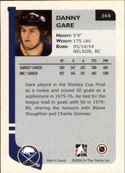 2004-05 In The Game Franchises US East #344 Danny Gare Back