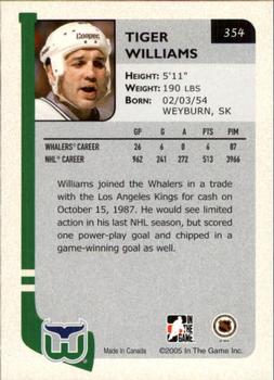 2004-05 In The Game Franchises US East #354 Tiger Williams Back