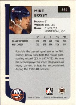 2004-05 In The Game Franchises US East #369 Mike Bossy Back