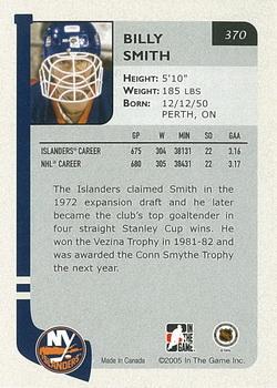 2004-05 In The Game Franchises US East #370 Billy Smith Back
