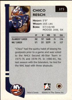 2004-05 In The Game Franchises US East #375 Glenn Resch Back