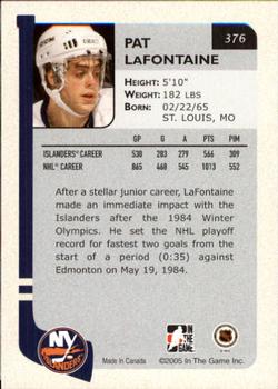 2004-05 In The Game Franchises US East #376 Pat LaFontaine Back