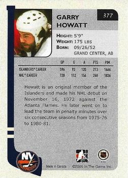 2004-05 In The Game Franchises US East #377 Garry Howatt Back