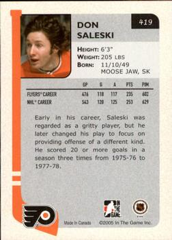 2004-05 In The Game Franchises US East #419 Don Saleski Back