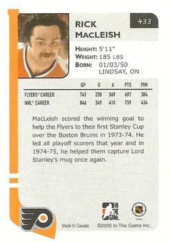 2004-05 In The Game Franchises US East #433 Rick MacLeish Back