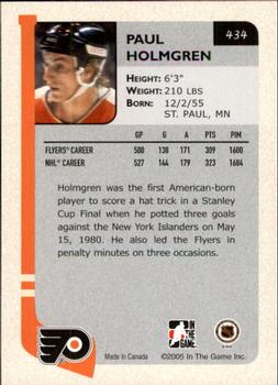 2004-05 In The Game Franchises US East #434 Paul Holmgren Back