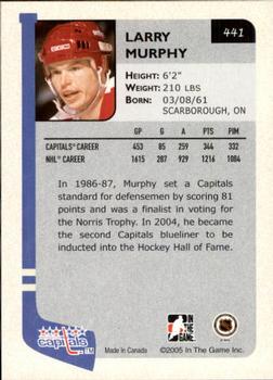 2004-05 In The Game Franchises US East #441 Larry Murphy Back