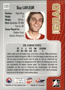 2005-06 In The Game Heroes and Prospects #339 Guy Lafleur Back
