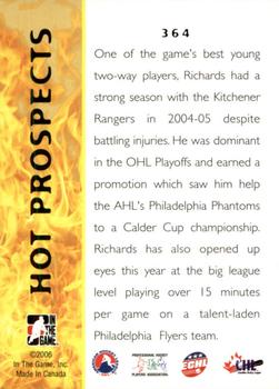 2005-06 In The Game Heroes and Prospects #364 Mike Richards Back