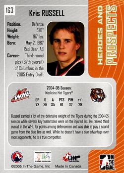 2005-06 In The Game Heroes and Prospects #163 Kris Russell Back