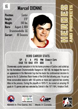 2005-06 In The Game Heroes and Prospects #16 Marcel Dionne Back