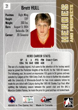 2005-06 In The Game Heroes and Prospects #21 Brett Hull Back