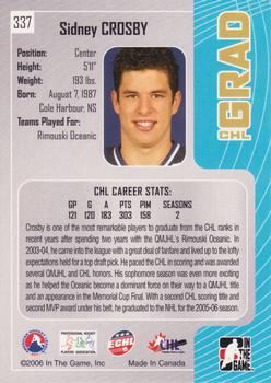 2005-06 In The Game Heroes and Prospects #337 Sidney Crosby Back