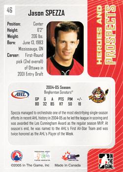 2005-06 In The Game Heroes and Prospects #46 Jason Spezza Back