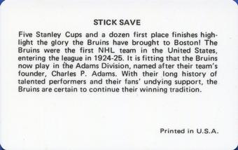 1975-76 Popsicle #NNO Boston Bruins Back