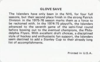 1975-76 Popsicle #NNO New York Islanders Back