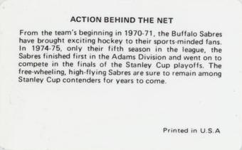 1976-77 Popsicle #NNO Buffalo Sabres Back
