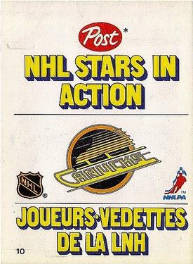 1981-82 Post NHL Stars in Action #10 Tiger Williams Front