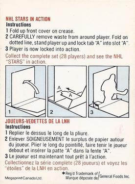 1981-82 Post NHL Stars in Action #10 Tiger Williams Back