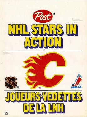 1981-82 Post NHL Stars in Action #27 Willi Plett Front