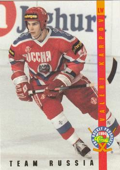 1994 Classic Pro Hockey Prospects - Ice Ambassadors #IA20 Valeri Karpov Front
