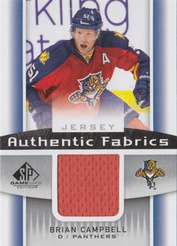 2013-14 SP Game Used - Authentic Fabrics #AF-BC Brian Campbell Front