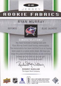 2013-14 SP Game Used - Rookie Fabrics #RF-MU Ryan Murray Back