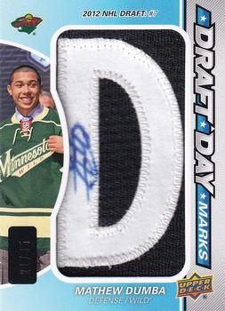 2013-14 SP Game Used - Draft Day Marks #DDM-MD Mathew Dumba D Front