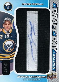 2013-14 SP Game Used - Draft Day Marks #DDM-ZG Zemgus Girgensons I Front