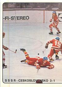 1979 Panini Hockey Stickers #23 Czechoslovakia vs. USSR Front