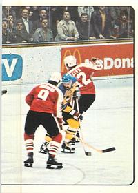 1979 Panini Hockey Stickers #28 Canada vs. Sweden Front