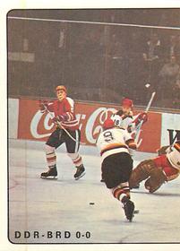 1979 Panini Hockey Stickers #38 East Germany vs. West Germany Front
