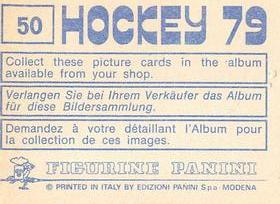 1979 Panini Hockey Stickers #50 Team Canada Back