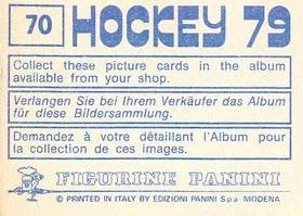 1979 Panini Hockey Stickers #70 Team Czechoslovakia Back