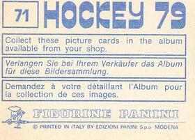 1979 Panini Hockey Stickers #71 Team Czechoslovakia Back