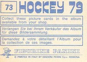 1979 Panini Hockey Stickers #73 Team Czechoslovakia Back